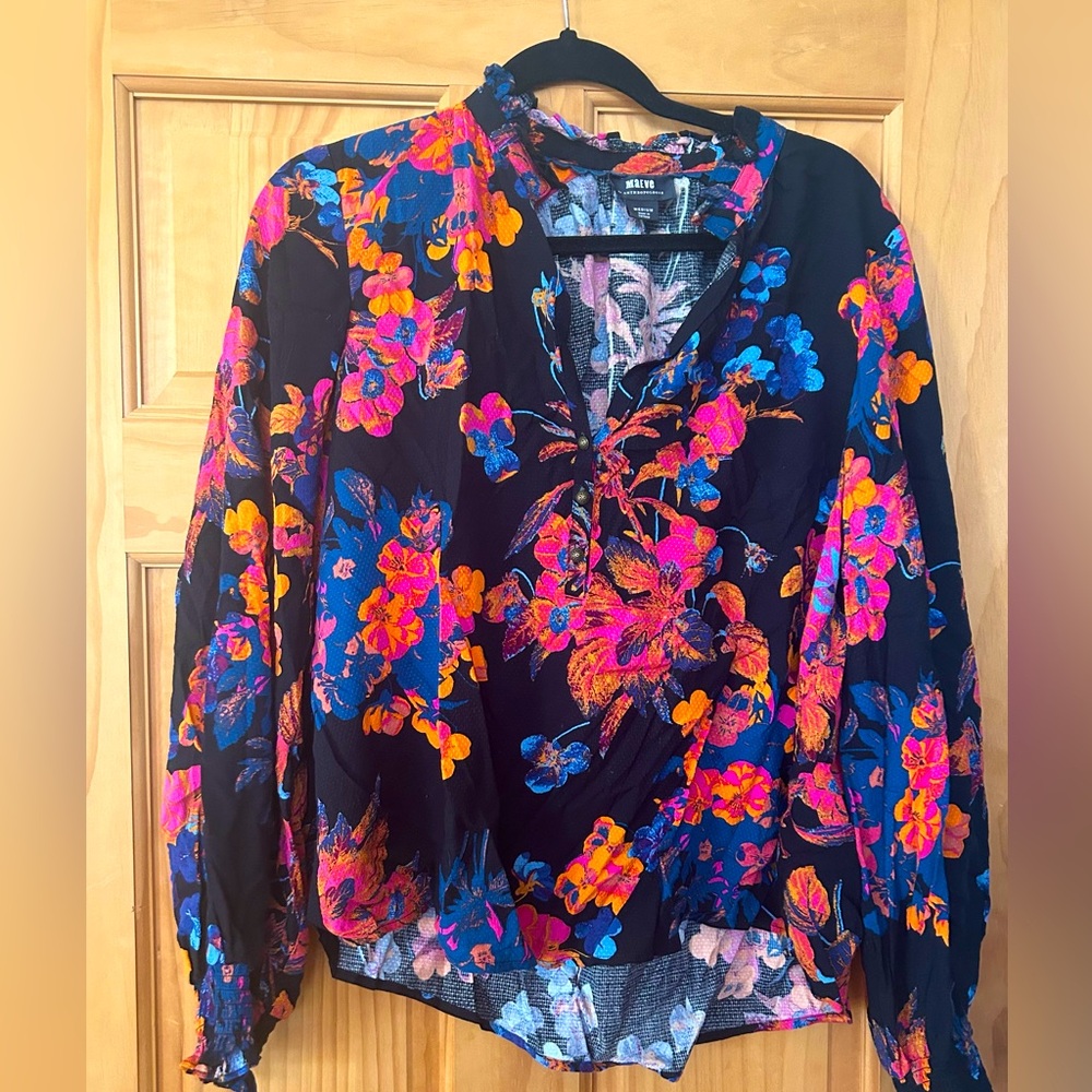Anthropologie floral blouse
